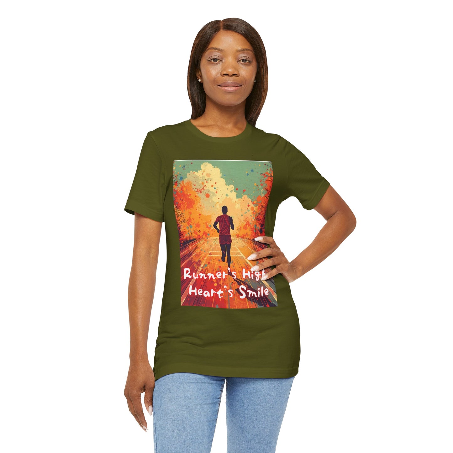 Runners High Hearts Smile marathon wall art rainbow runner canvas motivational running decor gift for runners home gym office