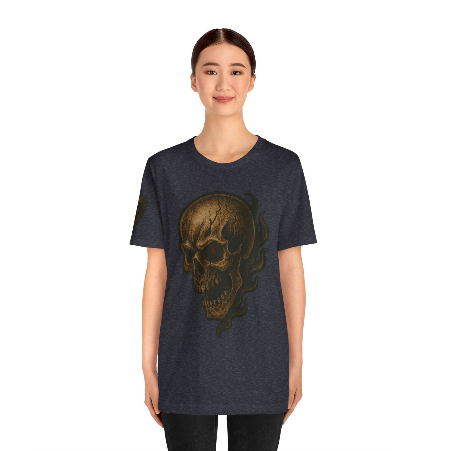 Gashadokuro Skull Tattoo Style Face Graphic Shirt Horror Yokai Streetwear for Adults Dad Gift Japanese Art Tee