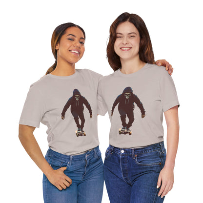 Skull Hoodie Skater T Shirt Urban Streetwear Skateboard Graphic Tee Gothic Horror Skate Style Gift for Dad Teen Boys Halloween Vibe