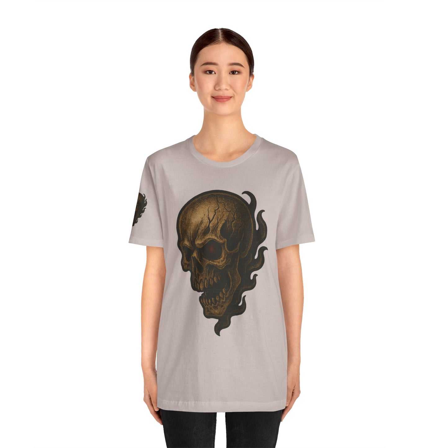 Gashadokuro Skull Tattoo Style Face Graphic Shirt Horror Yokai Streetwear for Adults Dad Gift Japanese Art Tee