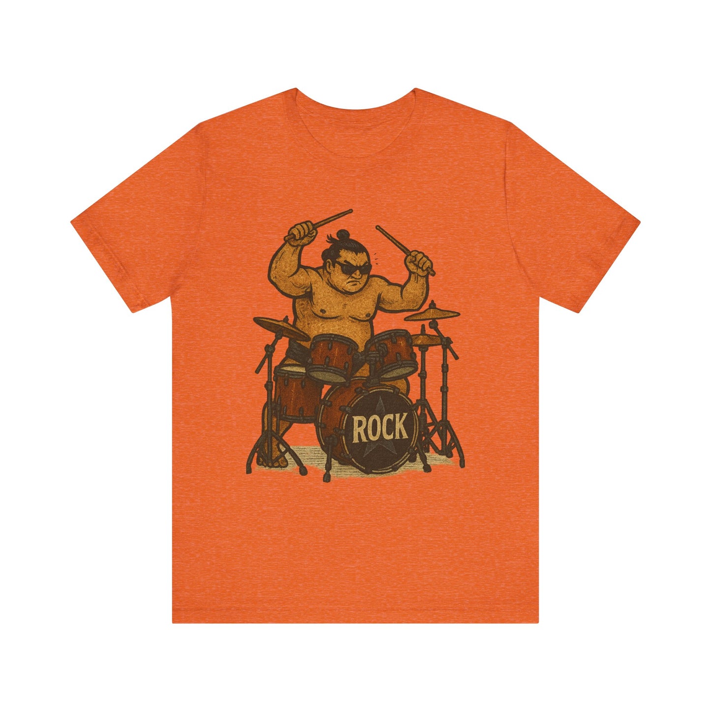 Sumo Drummer Graphic Tee Japanese Sumo Playing Drums Shirt for Music Lovers Band Dads Birthday Gift Festival Wear Streetwear Art
