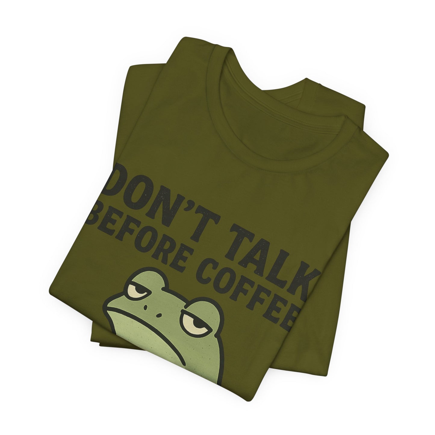 Don't Talk Before Coffee Grumpy Frog Shirt Funny Coffee Lover Tee Not A Morning Person Introvert Dad Gift Barista Graphic