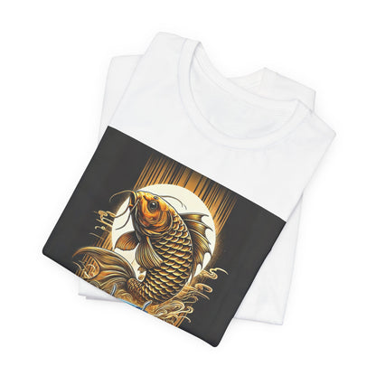 Bold Koi & Truck Fusion T-Shirt | Japanese Golden Carp AND Convoy Art Tee | Vibrant Streetwear for Truckers AND Tattoo Fans No.2
