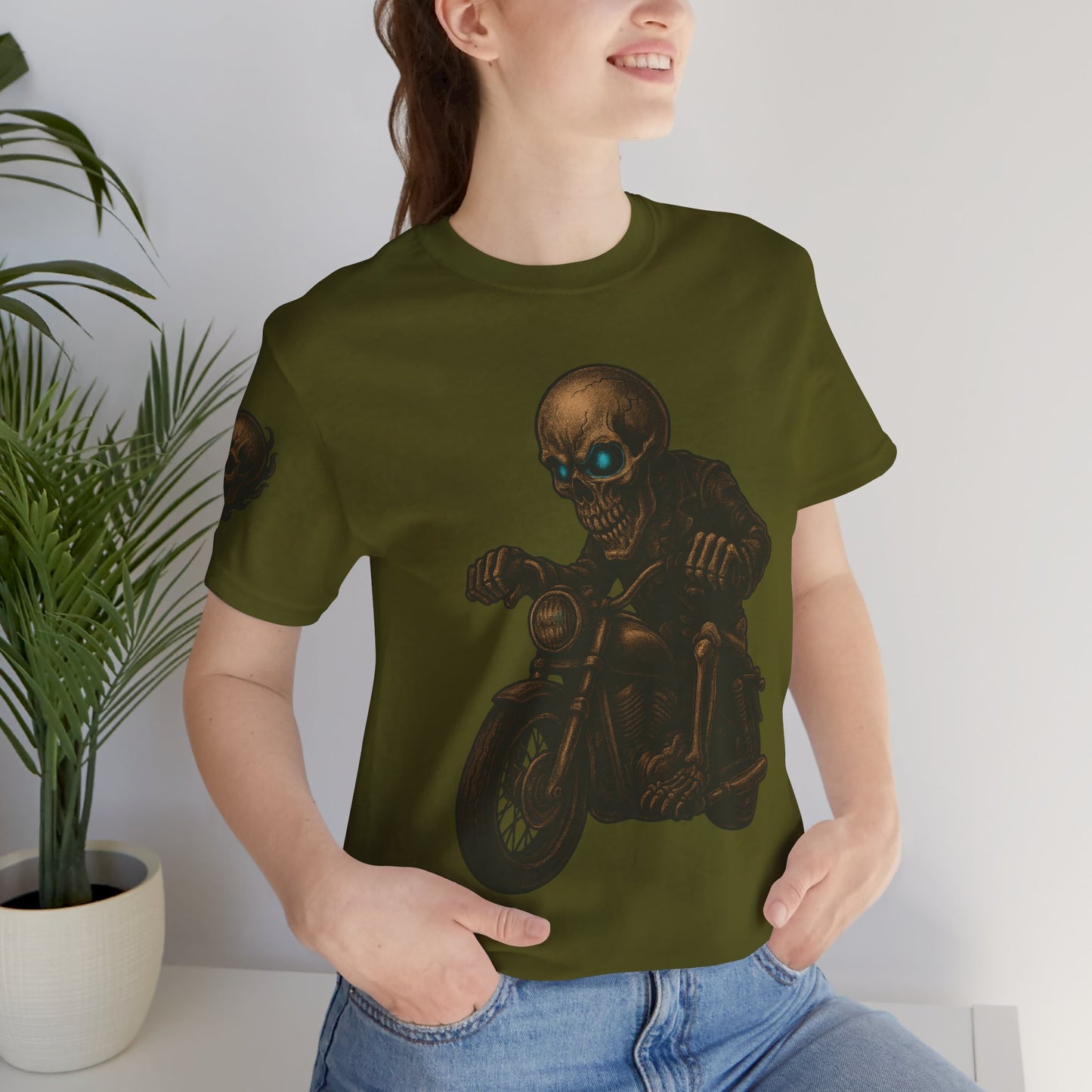 Gashadokuro Harley Rider Tattoo Style Shirt Japanese Skull Yokai Art Horror Biker Tee for Adults Unique Dad Gift