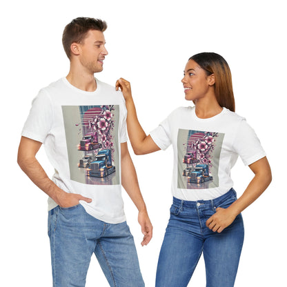 Cherry Blossom Convoy T-Shirt | Japanese Sakura x Modern Truck Art | Unique Graphic Tee for Drivers & Streetwear Lovers No.004