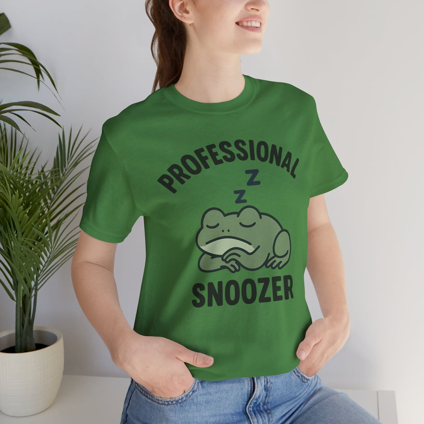 Professional Snoozer Frog Shirt Funny Sleepy Tee Night Owl Top Coffee First Gift for Dad Cute Graphic Cozy Loungewear