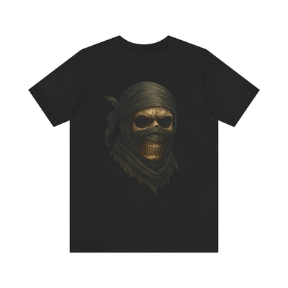 Dark Ninja Skull T-Shirt - Japanese Horror Art, Ninja Skeleton Graphic Tee, High-Detail Gothic Warrior Shirt, Unisex Streetwear
