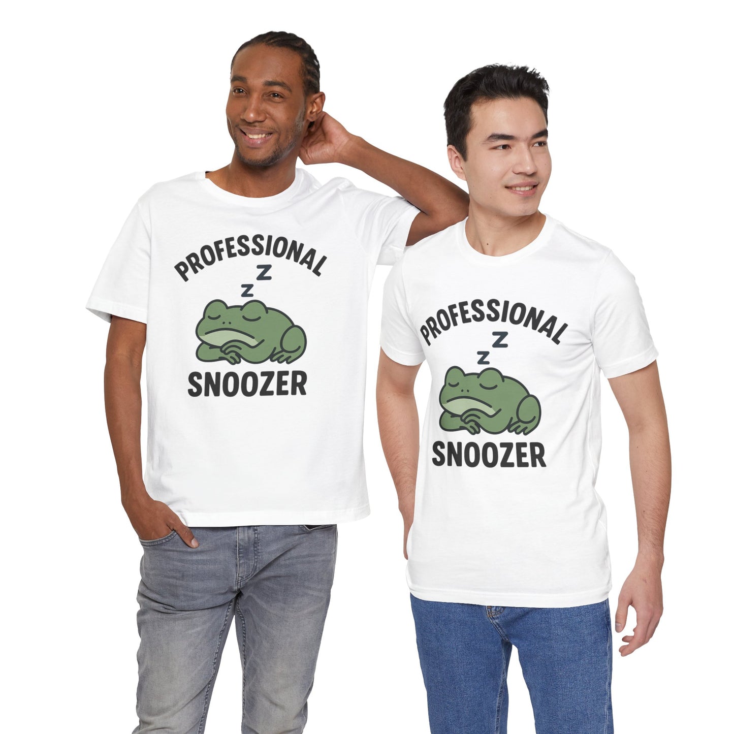 Professional Snoozer Frog Shirt Funny Sleepy Tee Night Owl Top Coffee First Gift for Dad Cute Graphic Cozy Loungewear