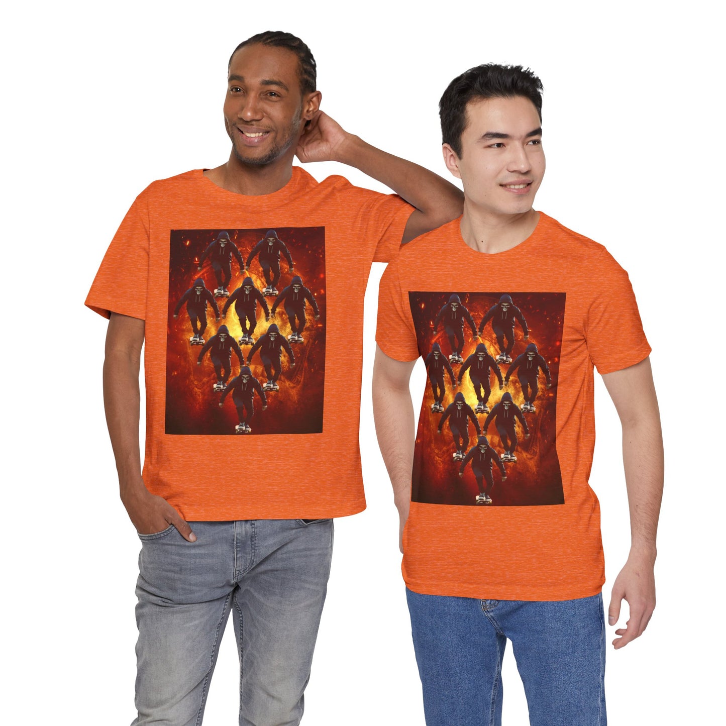 Skull Hoodie Skater T Shirt Urban Streetwear Skateboard Graphic Tee Gothic Horror Skate Style Gift for Dad Teen Boys Halloween Vibe