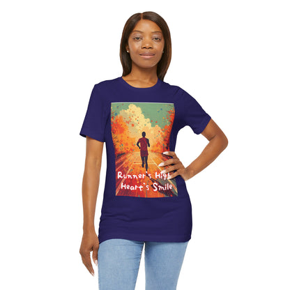 Runners High Hearts Smile marathon wall art rainbow runner canvas motivational running decor gift for runners home gym office