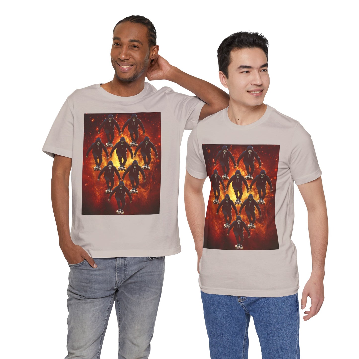 Skull Hoodie Skater T Shirt Urban Streetwear Skateboard Graphic Tee Gothic Horror Skate Style Gift for Dad Teen Boys Halloween Vibe