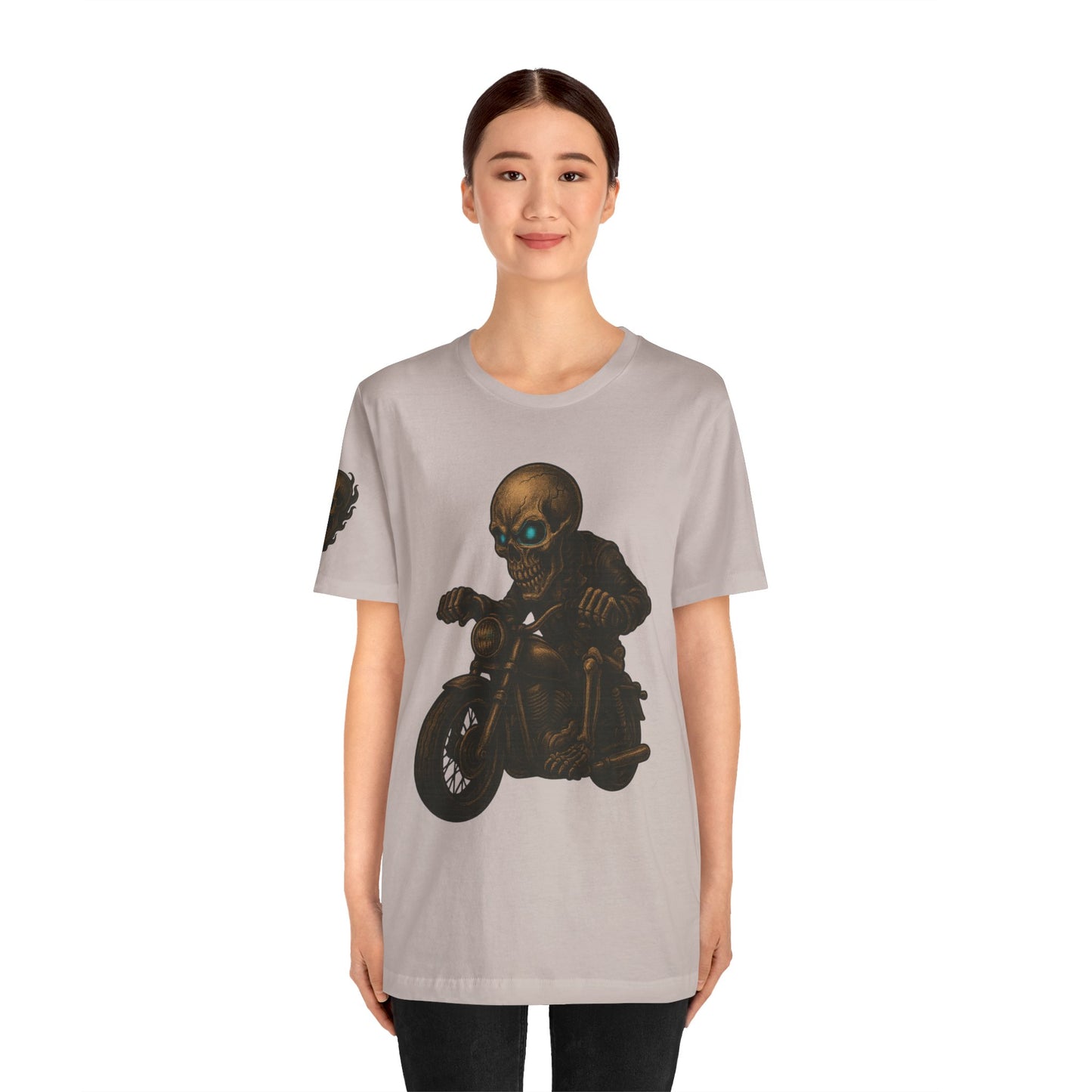 Gashadokuro Harley Rider Tattoo Style Shirt Japanese Skull Yokai Art Horror Biker Tee for Adults Unique Dad Gift