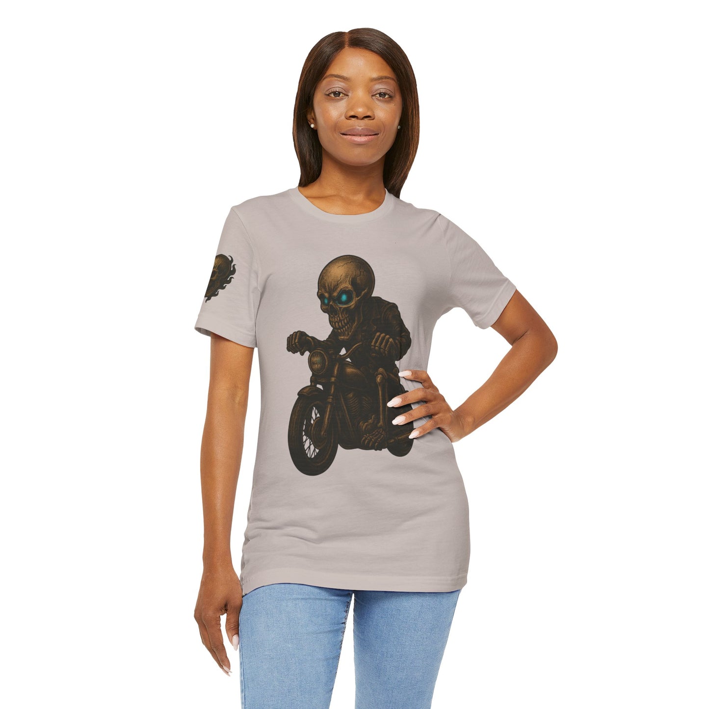 Gashadokuro Harley Rider Tattoo Style Shirt Japanese Skull Yokai Art Horror Biker Tee for Adults Unique Dad Gift