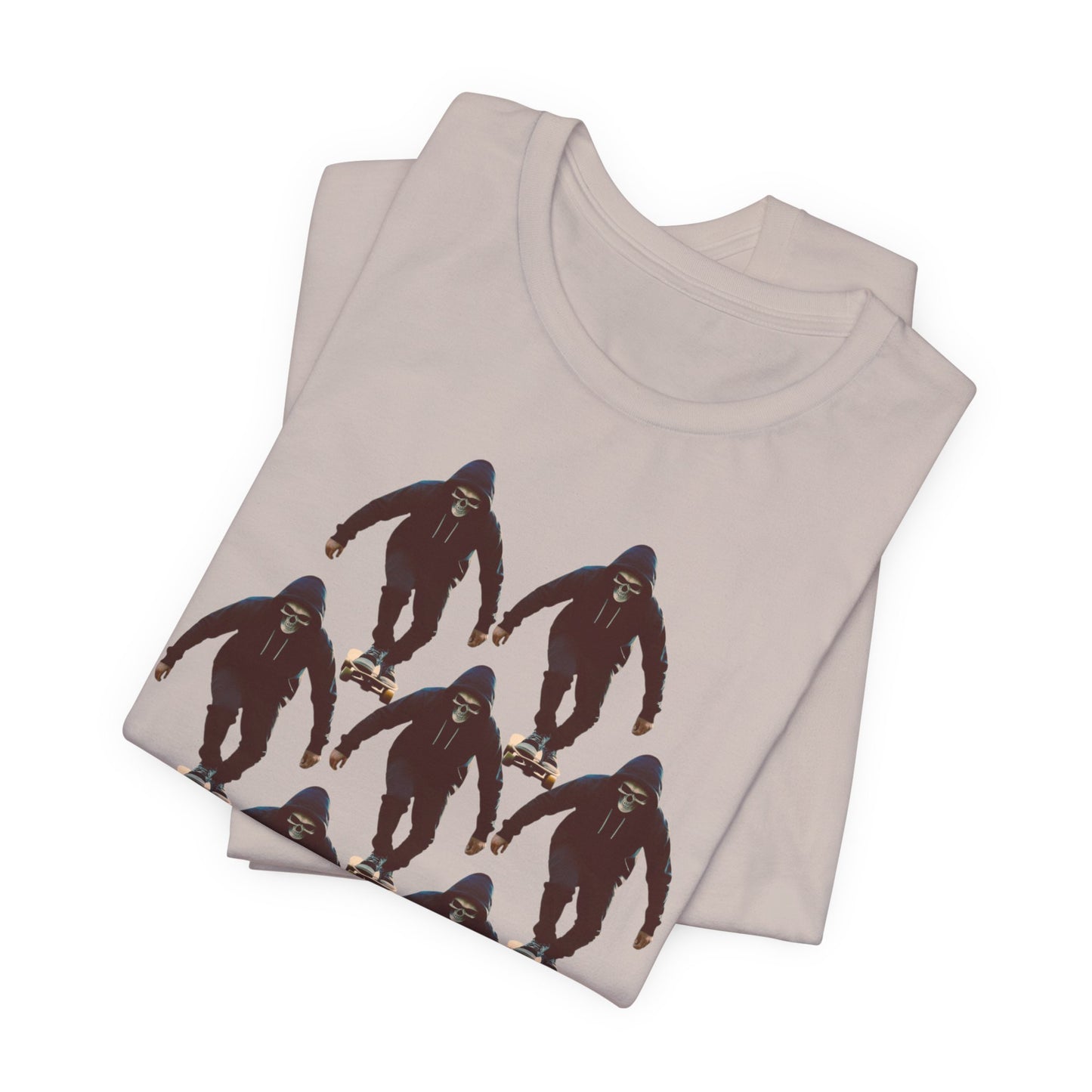 Skull Hoodie Skater T Shirt Urban Streetwear Skateboard Graphic Tee Gothic Horror Skate Style Gift for Dad Teen Boys Halloween Vibe