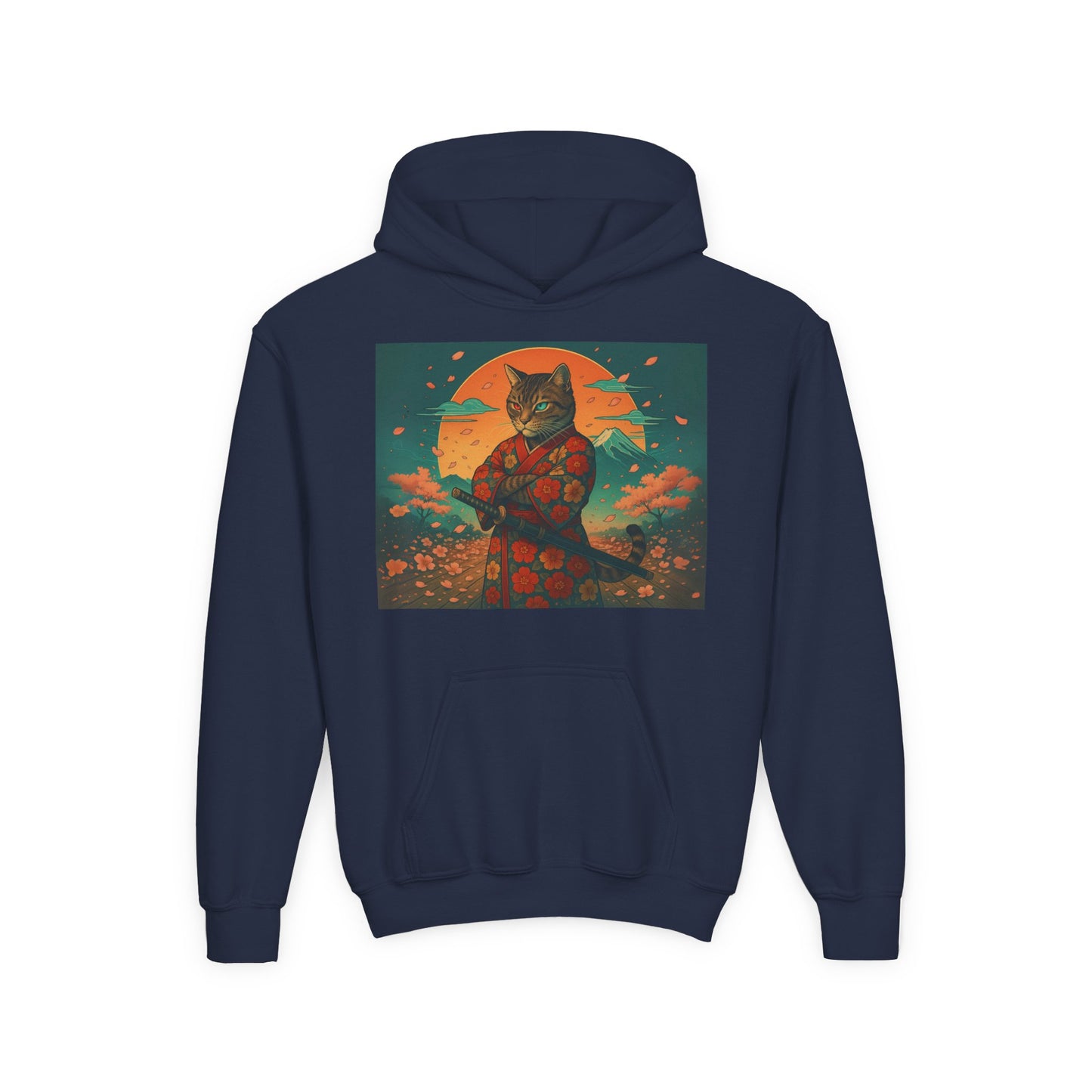 Youth Cat-Themed Hoodie, Cool and Cozy Sweatshirt for Kids, Ideal for Gifts, School Days, and Casual Outings, Unisex