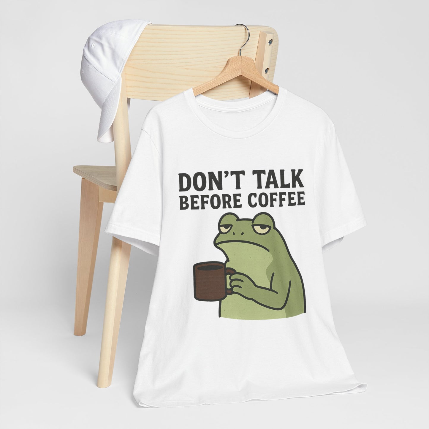 Don't Talk Before Coffee Grumpy Frog Shirt Funny Coffee Lover Tee Not A Morning Person Introvert Dad Gift Barista Graphic