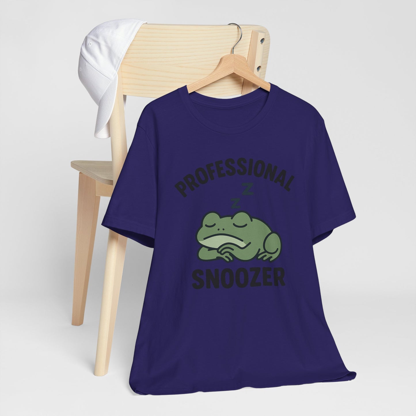 Professional Snoozer Frog Shirt Funny Sleepy Tee Night Owl Top Coffee First Gift for Dad Cute Graphic Cozy Loungewear