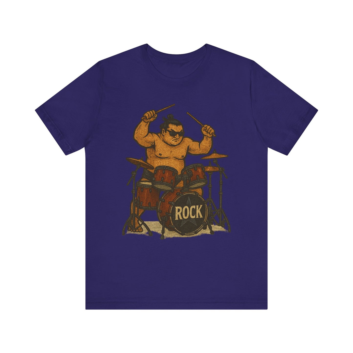 Sumo Drummer Graphic Tee Japanese Sumo Playing Drums Shirt for Music Lovers Band Dads Birthday Gift Festival Wear Streetwear Art