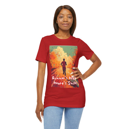 Runners High Hearts Smile marathon wall art rainbow runner canvas motivational running decor gift for runners home gym office