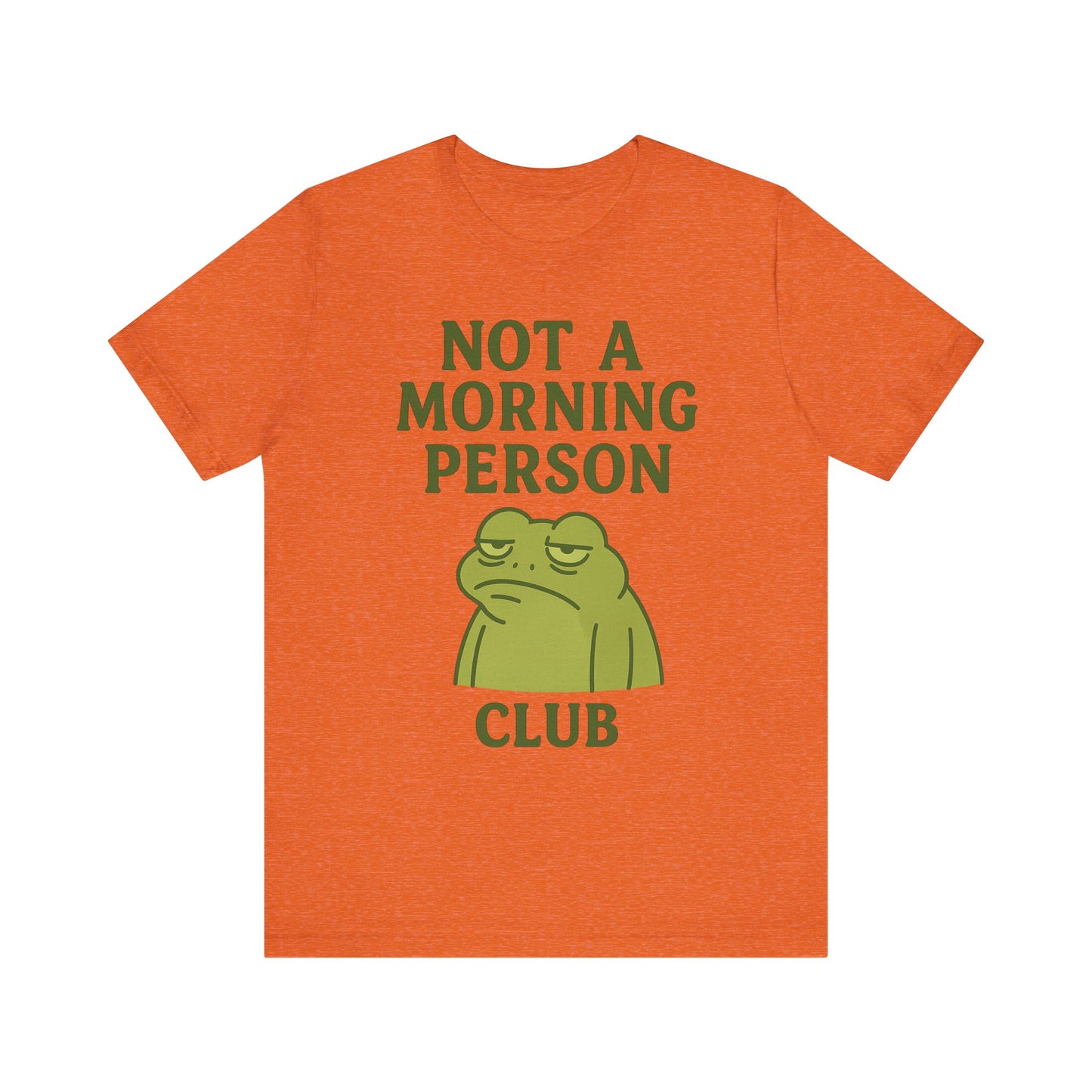 Not a Morning Person Club Sleepy Frog Shirt Funny Coffee Before Talk Tee Kawaii Aesthetic Gift for Dad Cozy Graphic Top