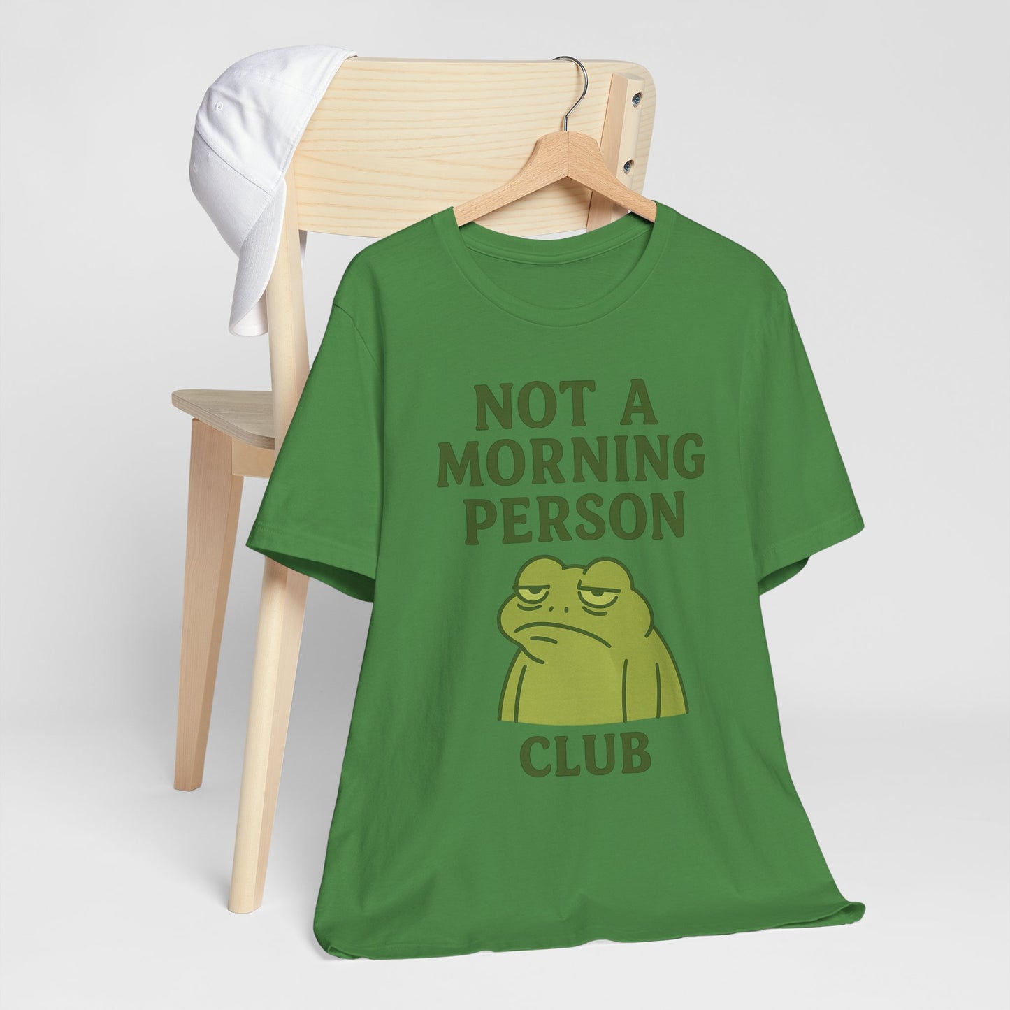 Not a Morning Person Club Sleepy Frog Shirt Funny Coffee Before Talk Tee Kawaii Aesthetic Gift for Dad Cozy Graphic Top