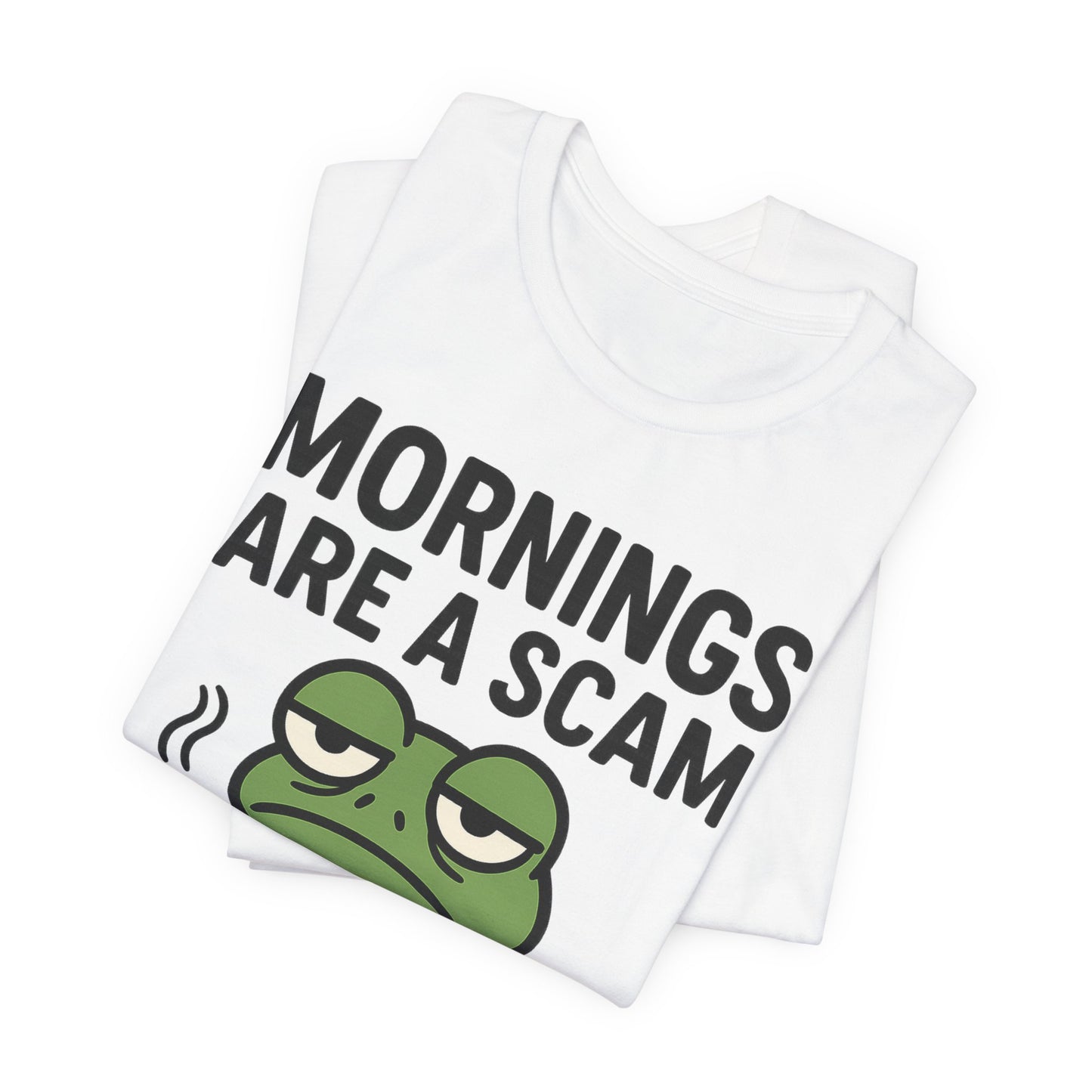 Mornings Are a Scam Frog Shirt Funny Sleepy Tee Night Owl Top Coffee First Gift for Dad Cute Graphic Loungewear Aesthetic