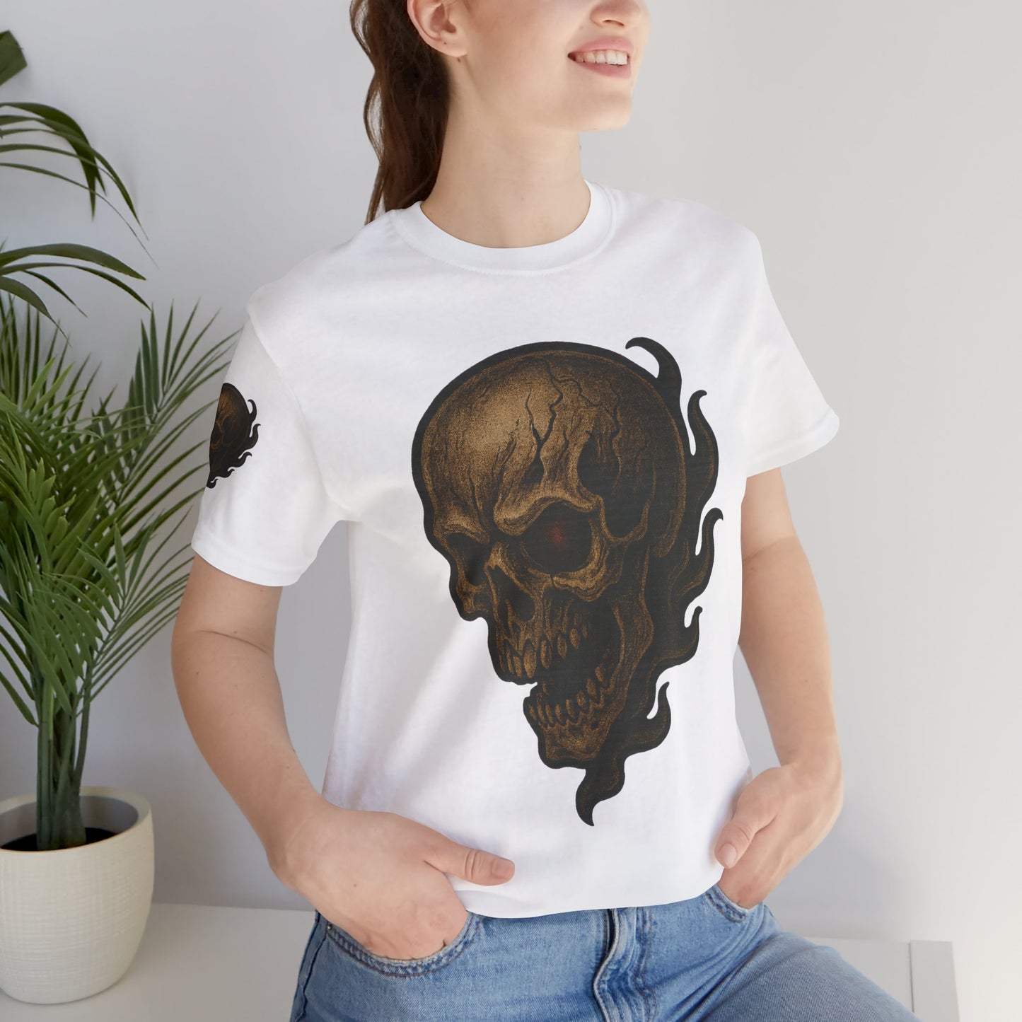 Gashadokuro Skull Tattoo Style Face Graphic Shirt Horror Yokai Streetwear for Adults Dad Gift Japanese Art Tee