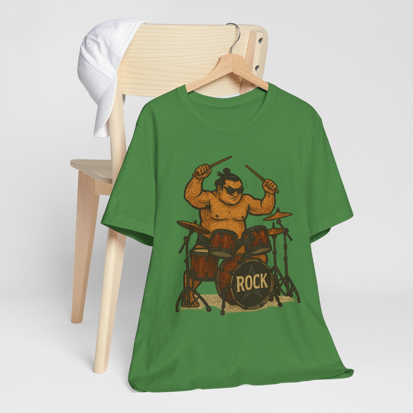 Sumo Drummer Graphic Tee Japanese Sumo Playing Drums Shirt for Music Lovers Band Dads Birthday Gift Festival Wear Streetwear Art