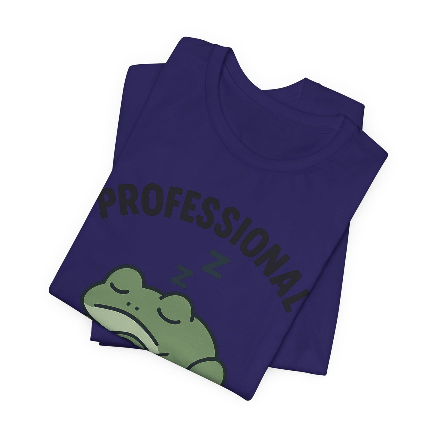 Professional Snoozer Frog Shirt Funny Sleepy Tee Night Owl Top Coffee First Gift for Dad Cute Graphic Cozy Loungewear