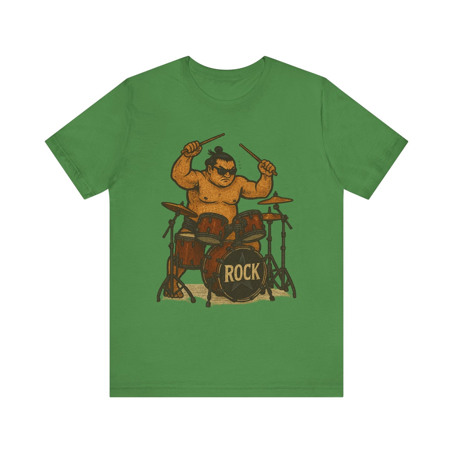 Sumo Drummer Graphic Tee Japanese Sumo Playing Drums Shirt for Music Lovers Band Dads Birthday Gift Festival Wear Streetwear Art