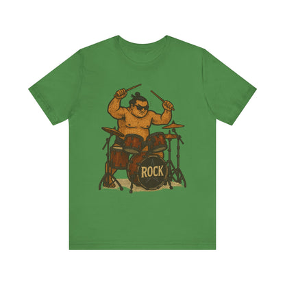 Sumo Drummer Graphic Tee Japanese Sumo Playing Drums Shirt for Music Lovers Band Dads Birthday Gift Festival Wear Streetwear Art