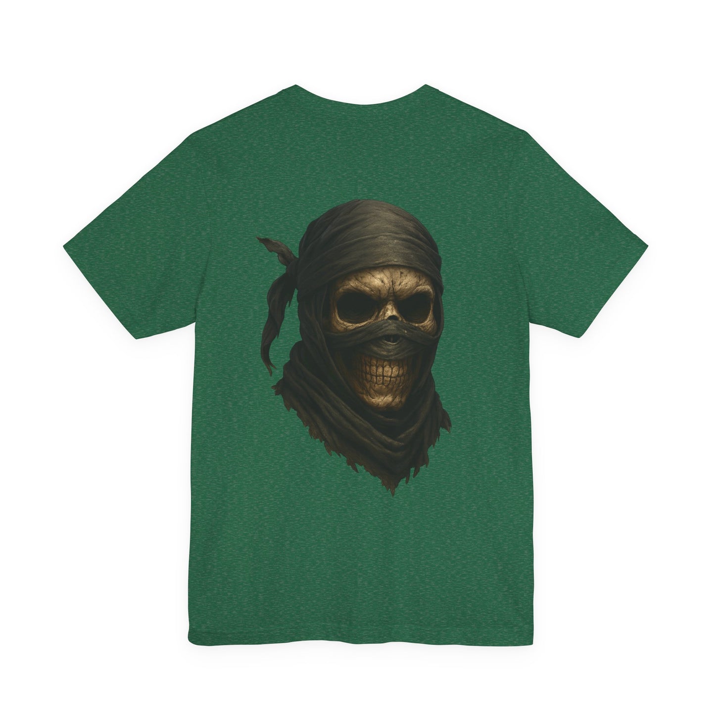 Dark Ninja Skull T-Shirt - Japanese Horror Art, Ninja Skeleton Graphic Tee, High-Detail Gothic Warrior Shirt, Unisex Streetwear