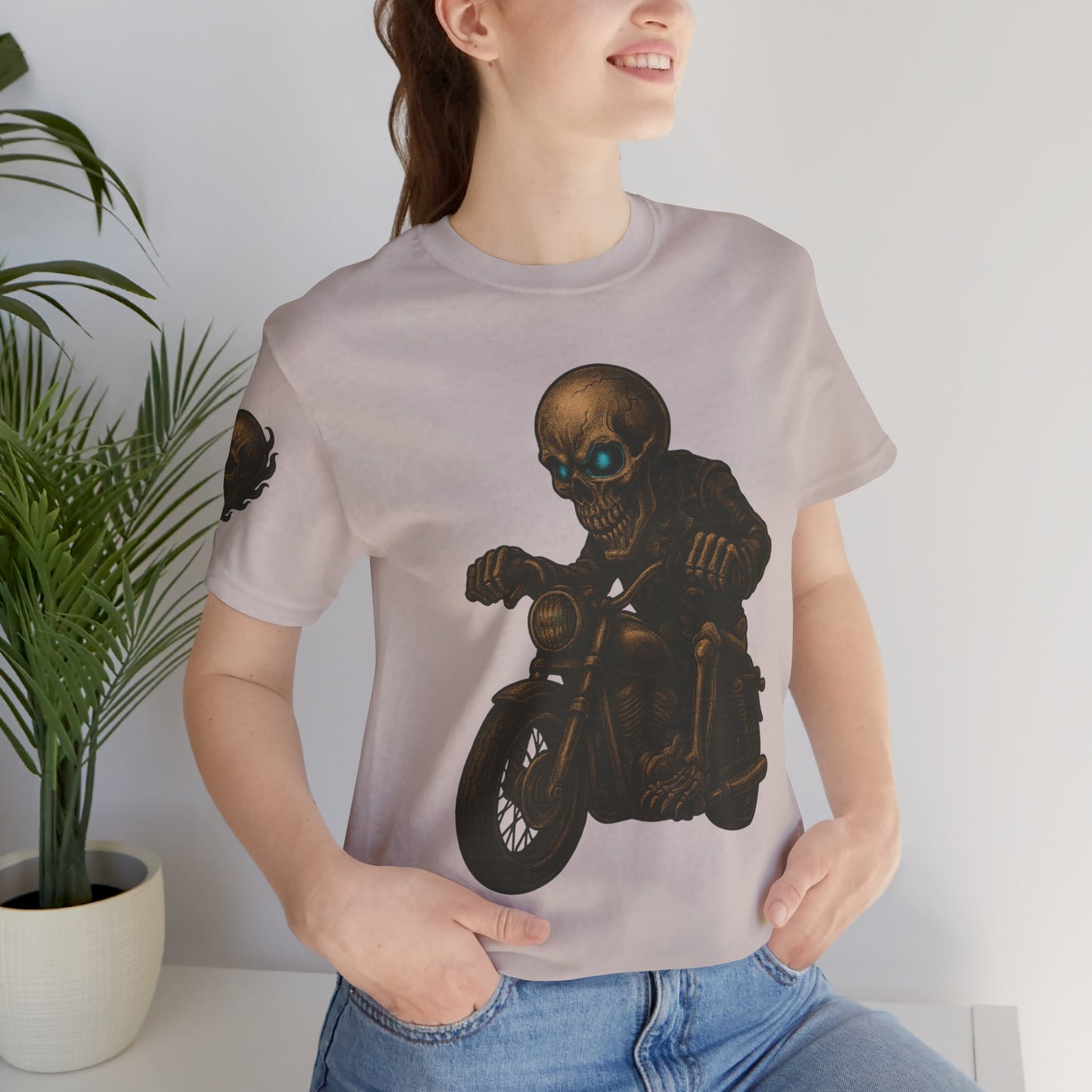 Gashadokuro Harley Rider Tattoo Style Shirt Japanese Skull Yokai Art Horror Biker Tee for Adults Unique Dad Gift