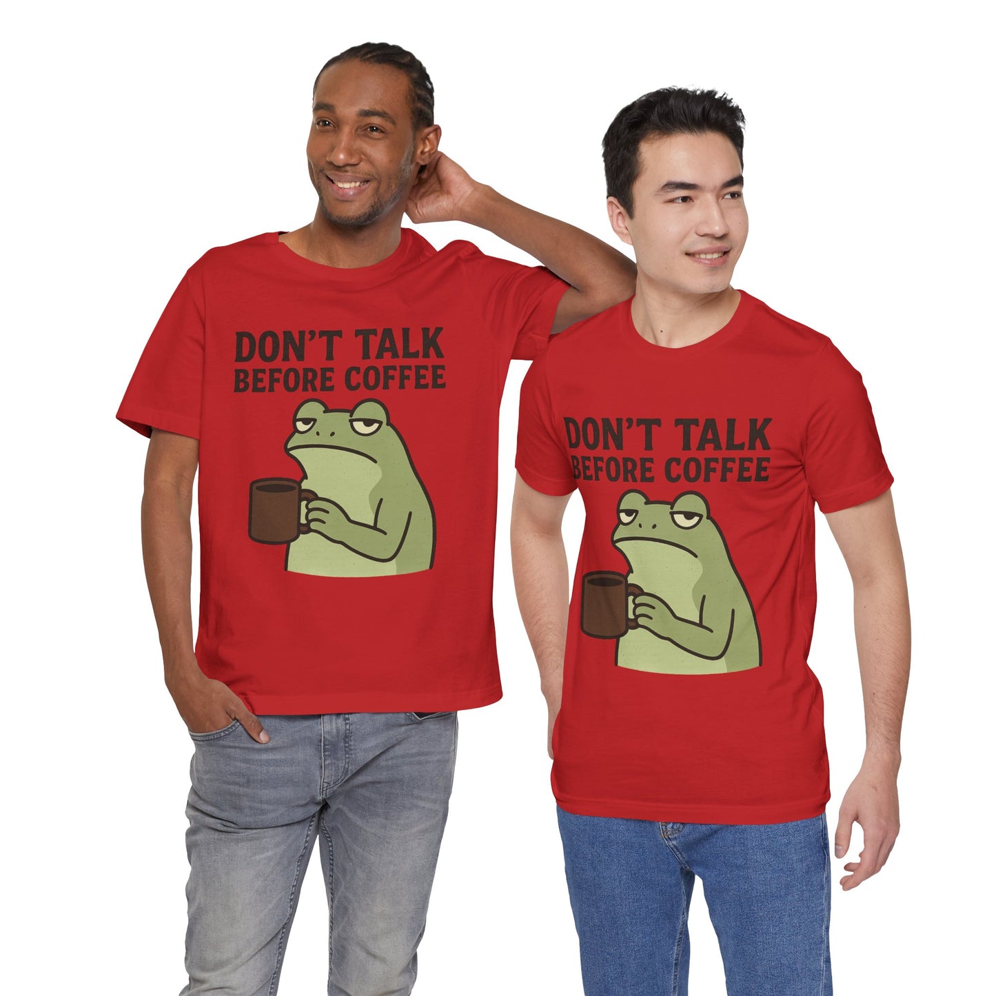 Don't Talk Before Coffee Grumpy Frog Shirt Funny Coffee Lover Tee Not A Morning Person Introvert Dad Gift Barista Graphic