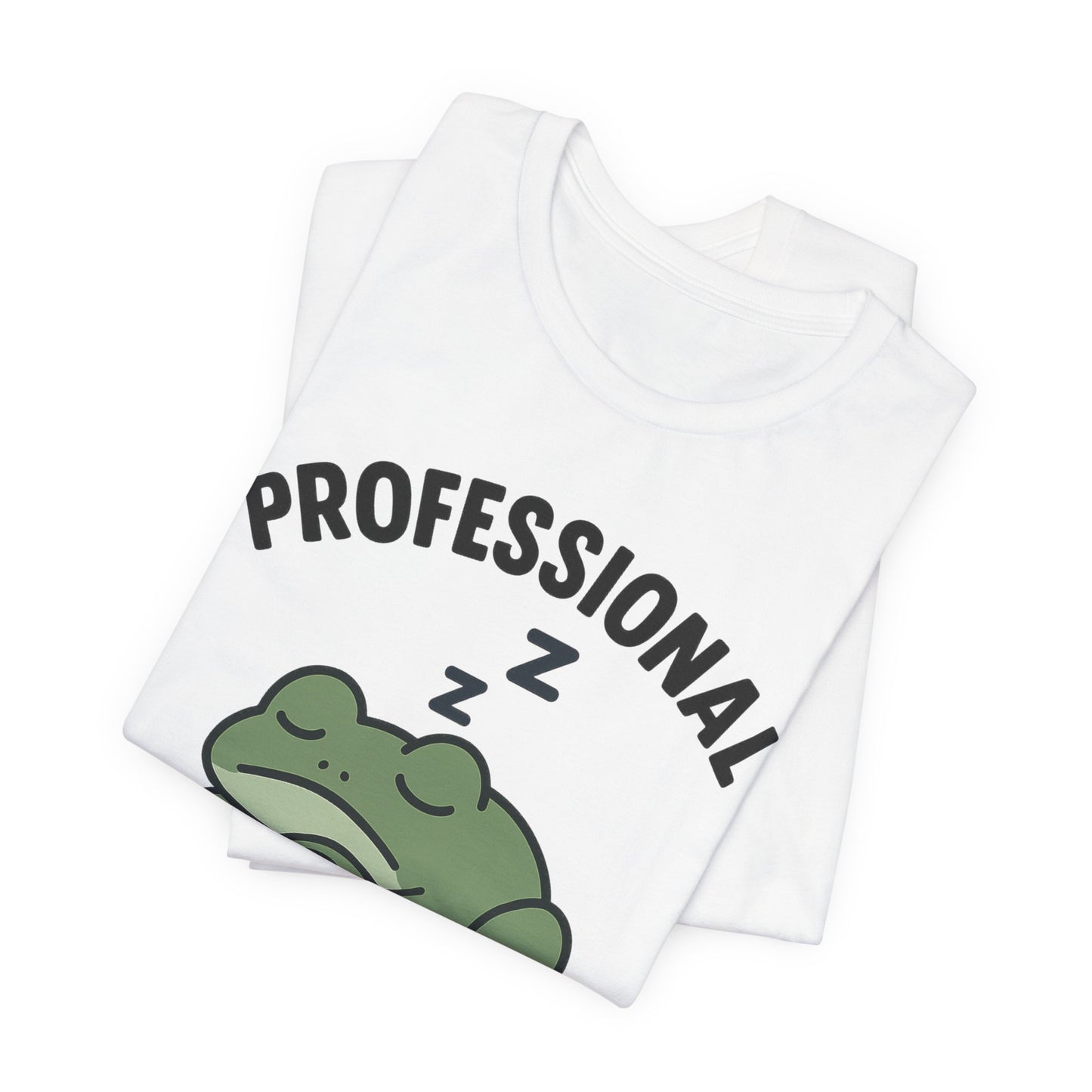 Professional Snoozer Frog Shirt Funny Sleepy Tee Night Owl Top Coffee First Gift for Dad Cute Graphic Cozy Loungewear