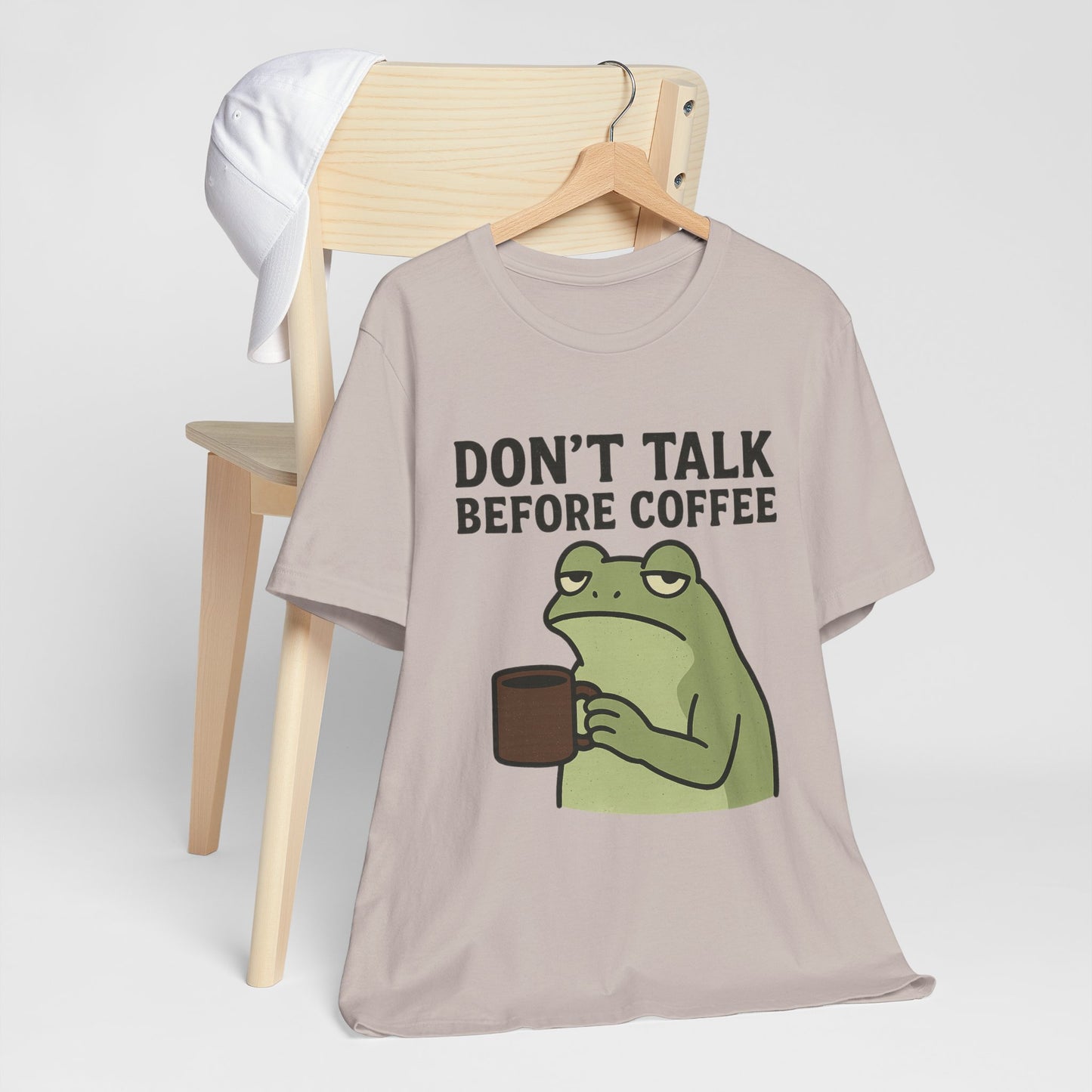 Don't Talk Before Coffee Grumpy Frog Shirt Funny Coffee Lover Tee Not A Morning Person Introvert Dad Gift Barista Graphic