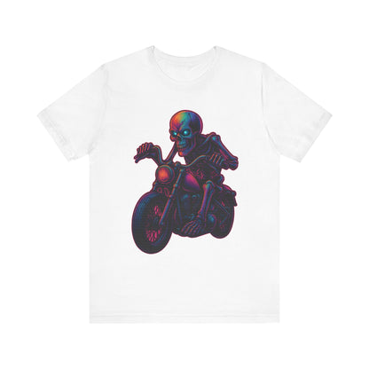 Neon Gashadokuro Harley Rider Tattoo Style Shirt Horror Yokai Streetwear for Adults Biker Dad Gift Japanese Art Tee