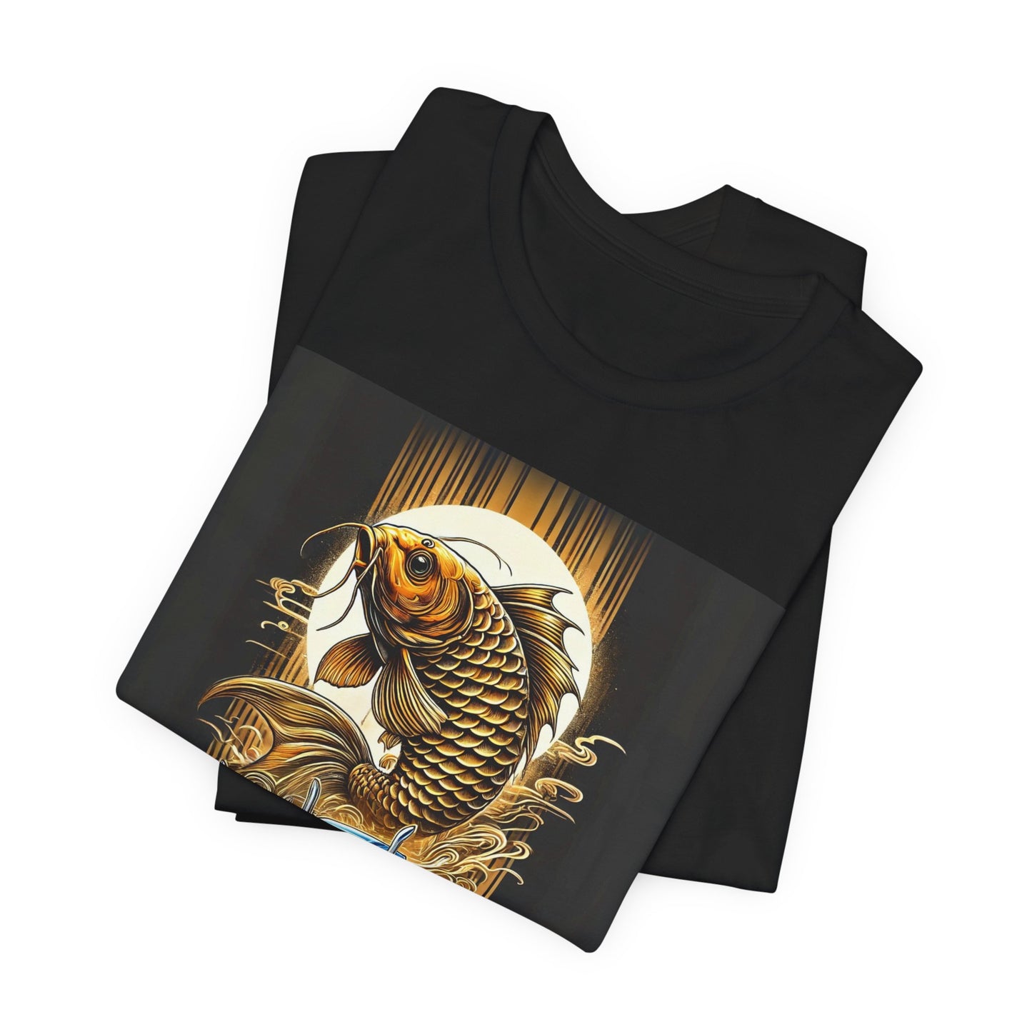 Bold Koi & Truck Fusion T-Shirt | Japanese Golden Carp AND Convoy Art Tee | Vibrant Streetwear for Truckers AND Tattoo Fans No.2